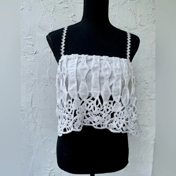 Zara crochet Crop Tank - size medium - Picture 1 of 7